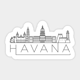 Havana Minimal Skyline Sticker